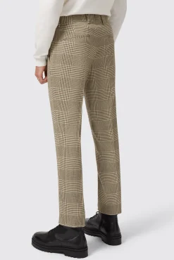Trousers·Casual Trousers|Trousers·Work Trousers|Twisted Tailor Strauss Slim Fit Neutral Check Trouser