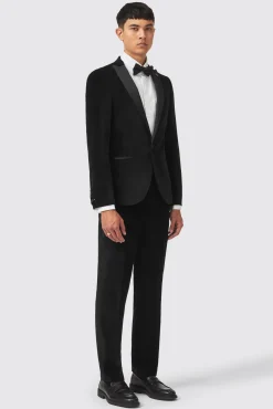 Style·3 Piece Suits|Style·Tuxedos|Twisted Tailor Sylvester Skinny Fit Black Velvet Tuxedo Suit