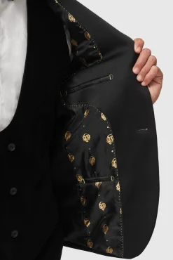 Jackets·Party Jackets|Twisted Tailor Sylvester Skinny Fit Black Velvet Tuxedo Jacket