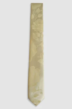 Suit Accessories·Ties|Twisted Tailor Yarrow Yellow Floral Tie